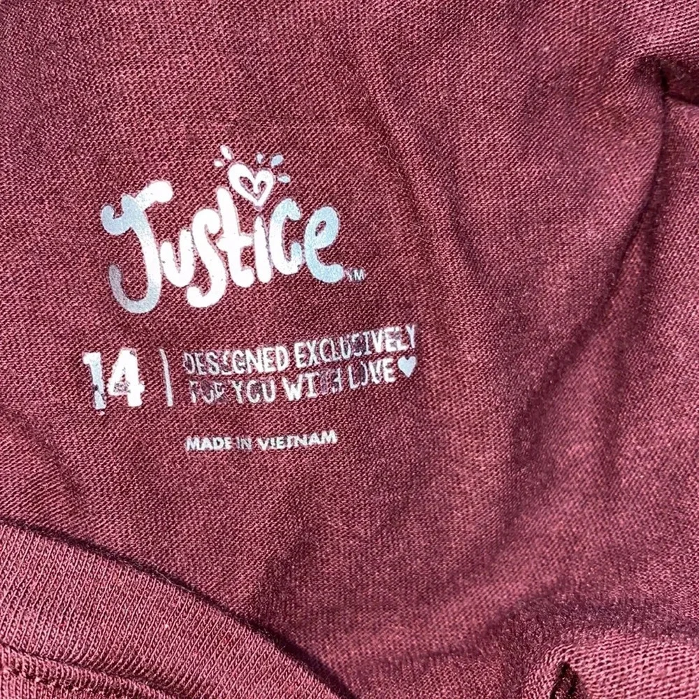 Justice girls size 14 goodbye Monday hello Friday graphic T-shirt